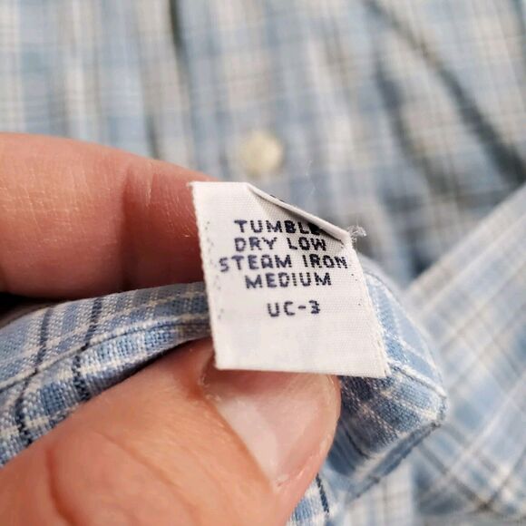 Polo Ralph Lauren Shirt Mens Extra Large Blue Button Up Plaid Linen Lowell Sport - Picture 14 of 14